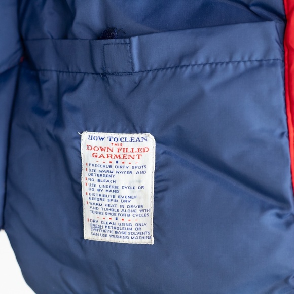 Vintage 70s Antler Rainbow Stripe Down Puffer Vest Size M - Picture 11 of 16